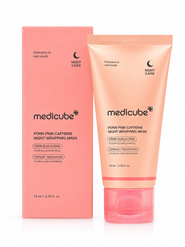 MEDICUBE PDRN Pink Caffeine Night Wrapping Mask  Нічна моделювальна маска, 75ml 00194 фото