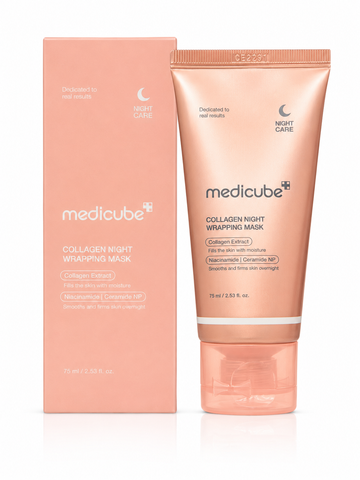 MEDICUBE Collagen Night Wrapping Mask Зміцнююча нічна колагенова маска для обличчя, 75ml 00195 фото