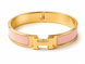 Браслет у стилі Herm&egrave;s Clic H (Pink) J007 фото 1